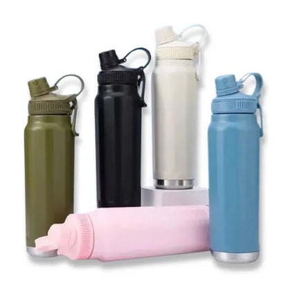Garrafa térmica sextavada luxo premium 800 ml em aço inox